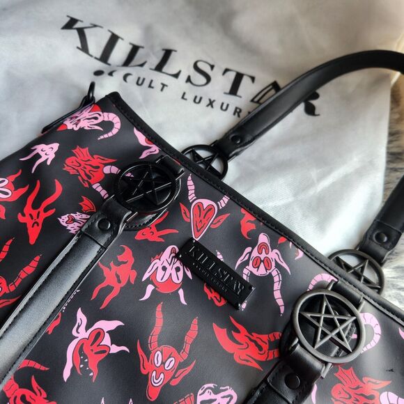 KILLSTAR Damned DEVIL Demon Tote Bag Purse Handbag Pentacle Metal Gothic Witchy - Picture 7 of 13